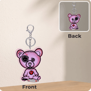 Evil Teddy Acrylic Keychain