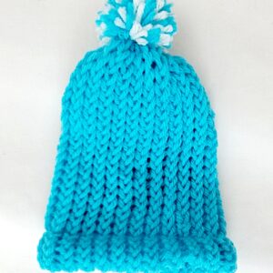 Baby Crochet Hat - Turquoise Blue - Preemie