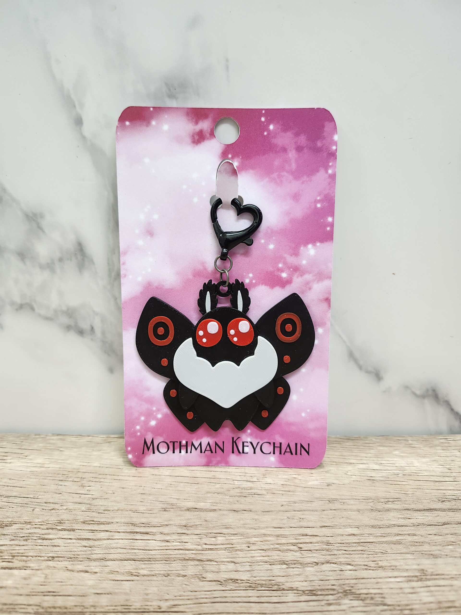 Mothman Cute Cryptid 3D Printed Keychain