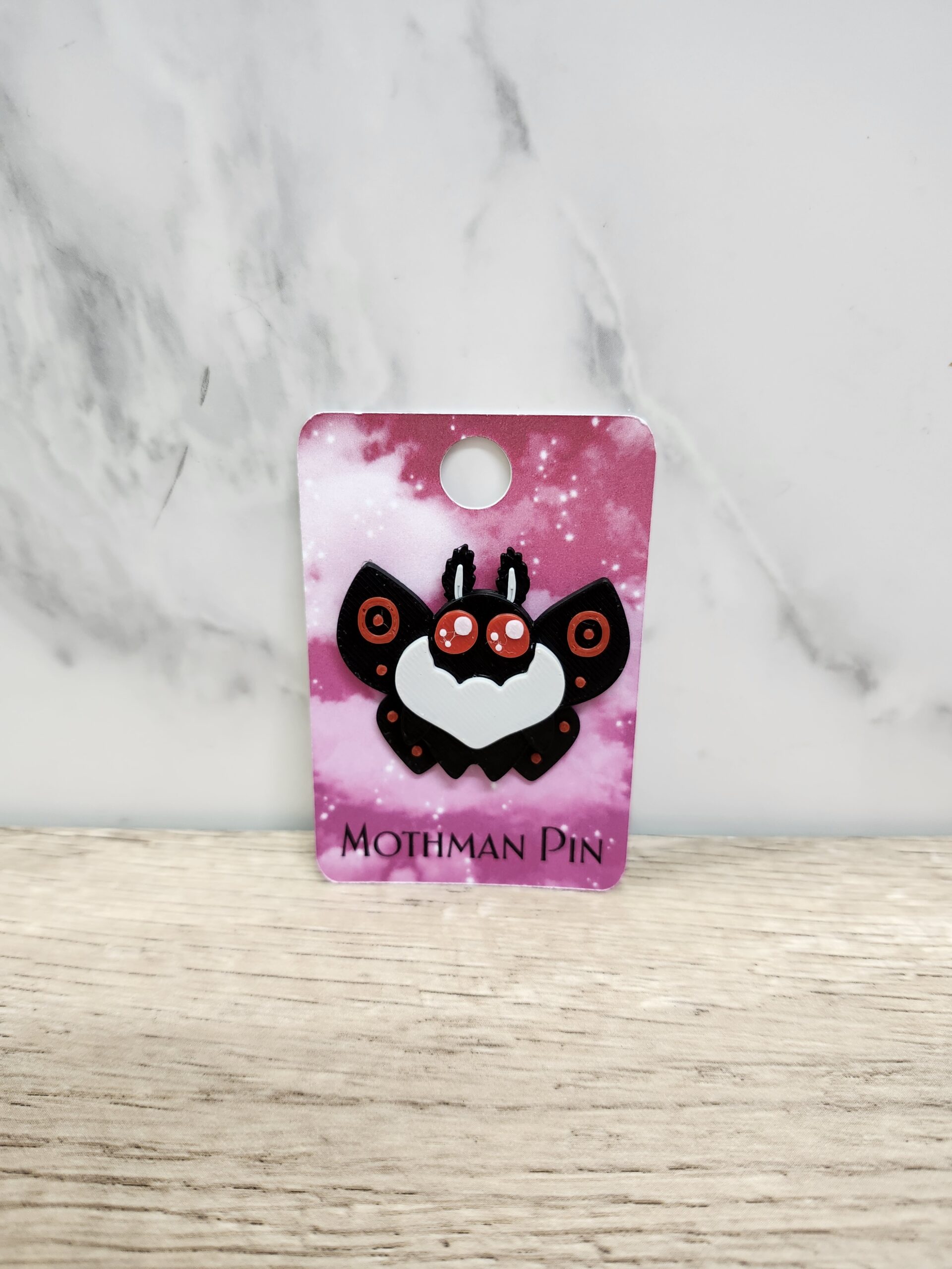 Mothman Cute Cryptid 3D Printed Pin