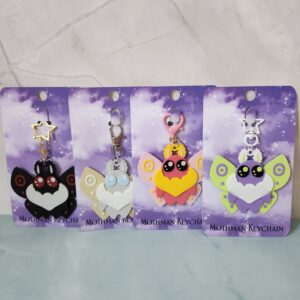 Mothman Cute Cryptid 3D Printed Keychain