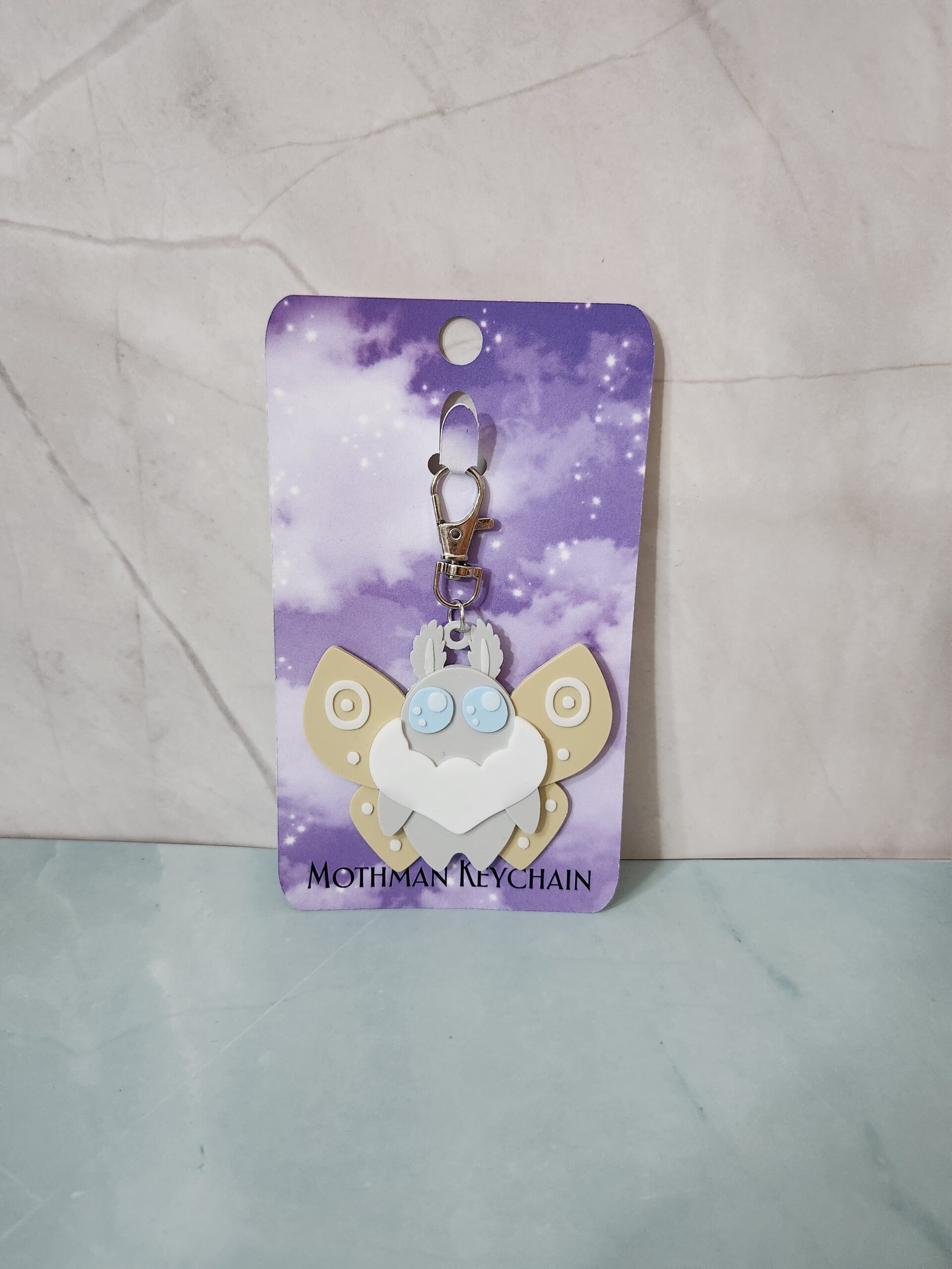 Mothman Cute Cryptid 3D Printed Keychain - Image 5