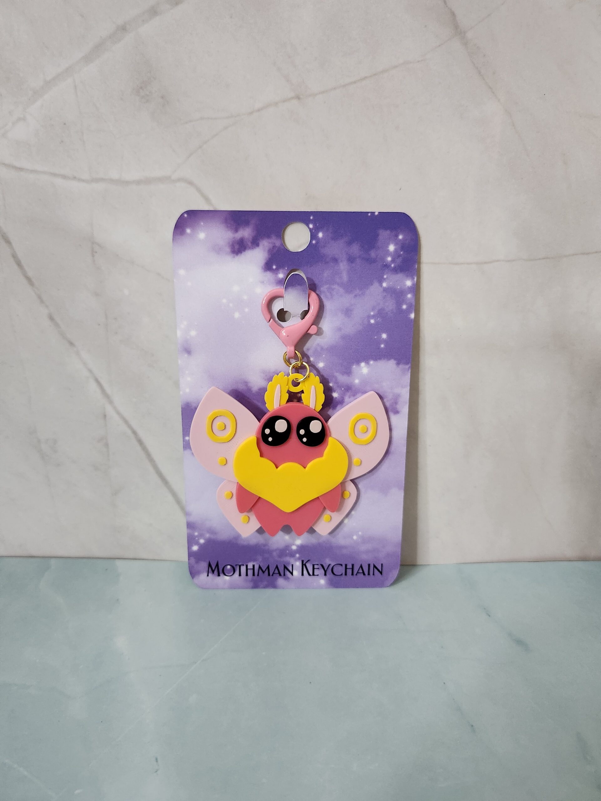 Mothman Cute Cryptid 3D Printed Keychain - Image 4