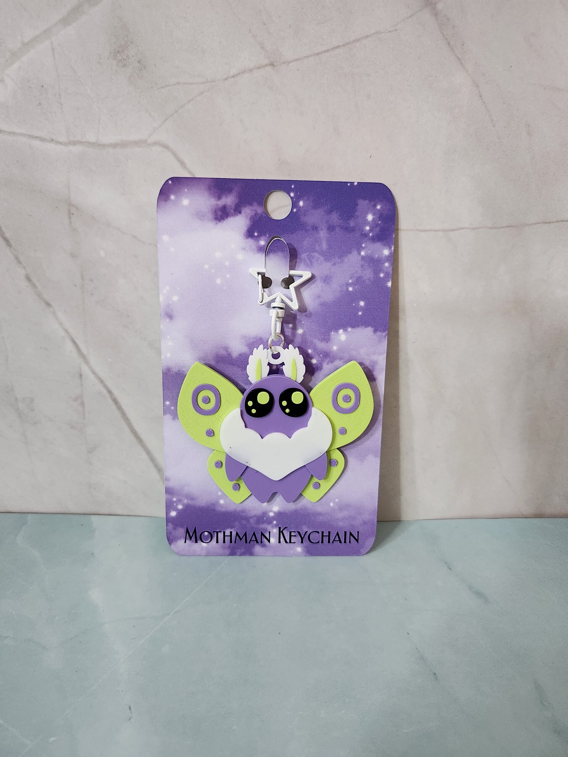 Mothman Cute Cryptid 3D Printed Keychain - Image 3