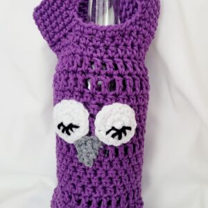Gift Bag, Crochet Gift Bag - Purple Owl