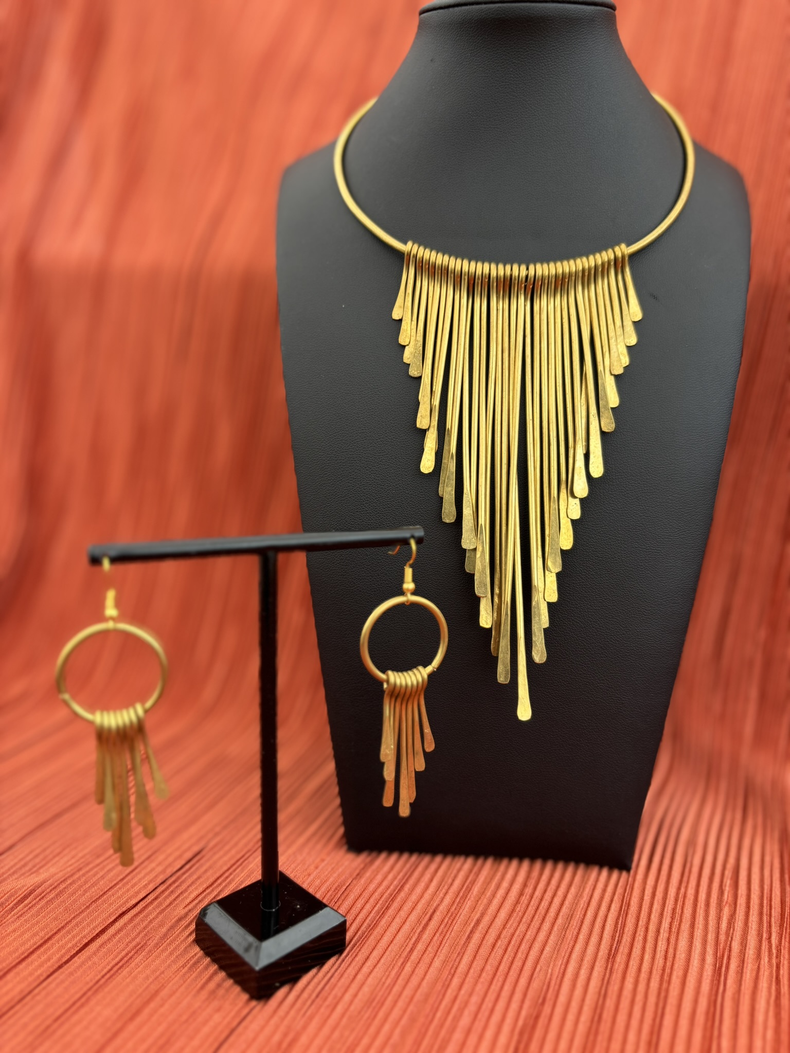 Nguvu Brass Earrings - Image 3