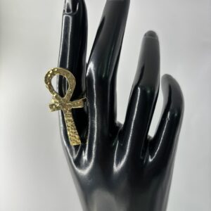 The Hammered Ankh Ring