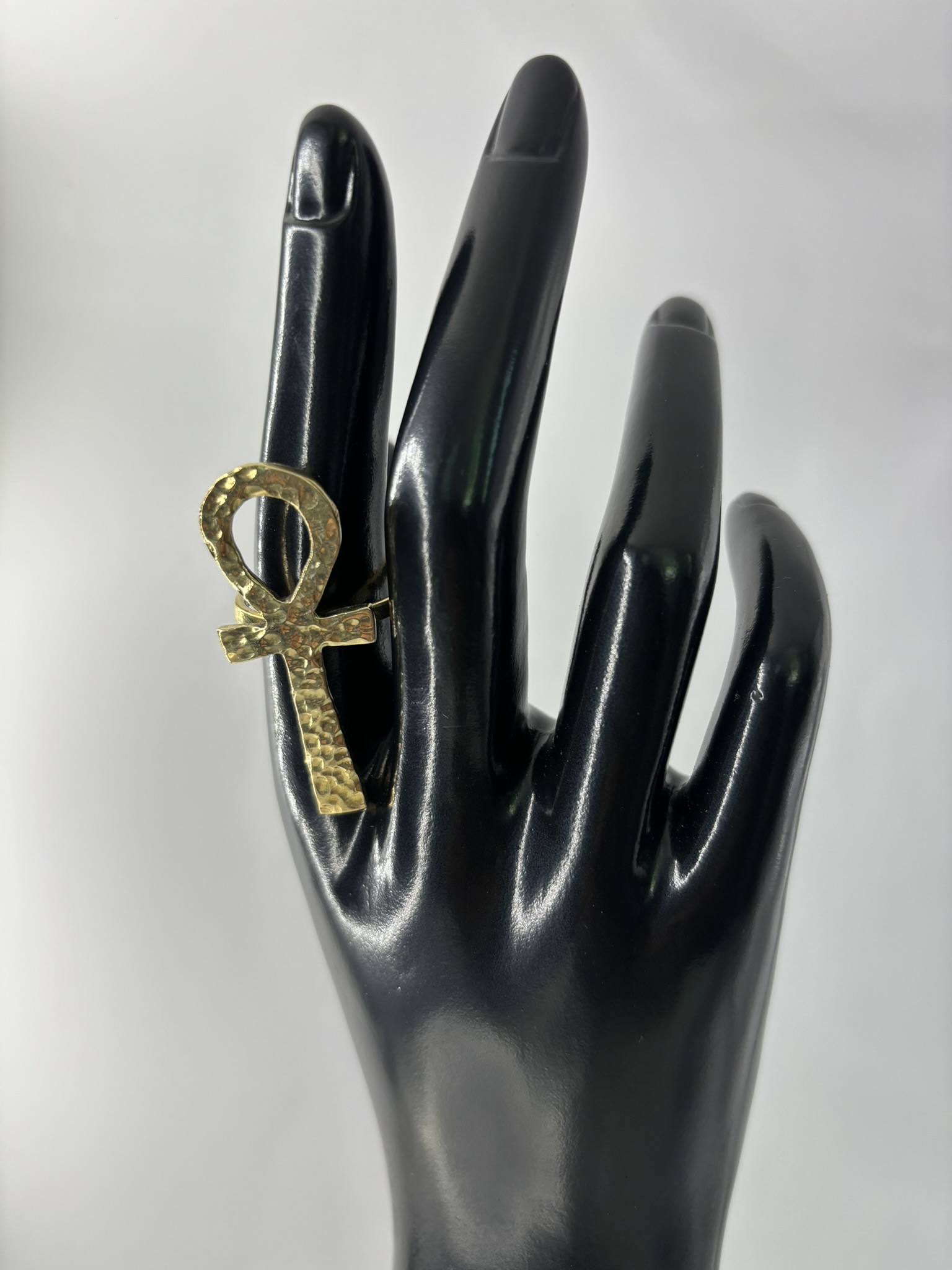 The Hammered Ankh Ring