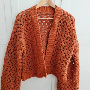 Cardigan – Handmade Crochet - Pumpkin Spice