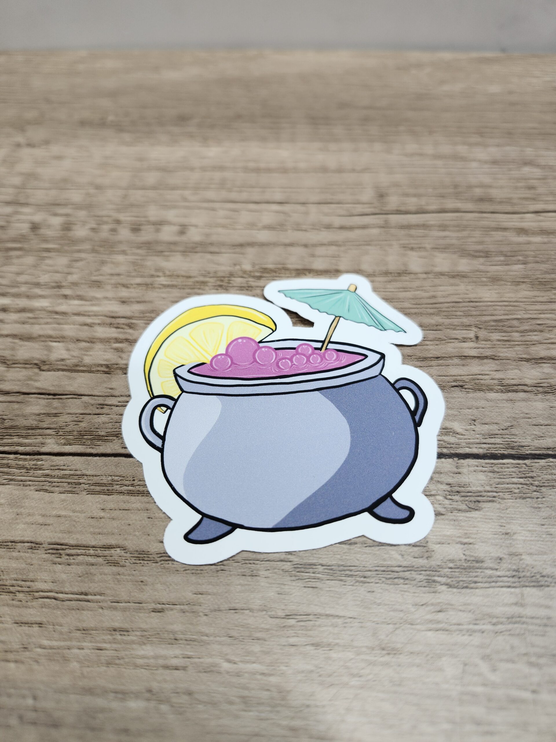 Cauldron Cocktail Vinyl Sticker 3" - Image 2