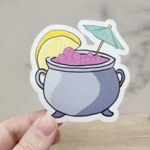 Cauldron Cocktail Vinyl Sticker 3"