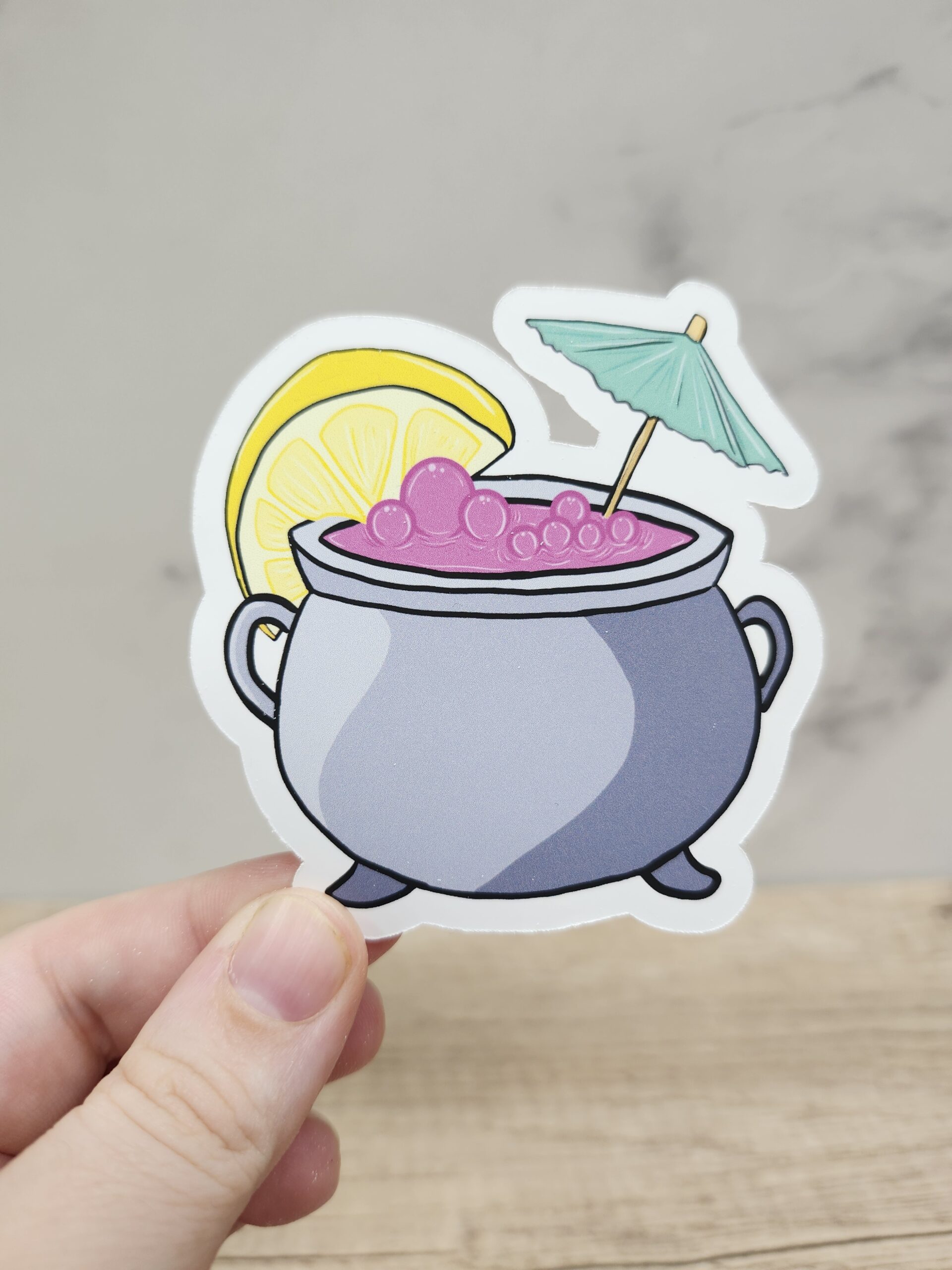 Cauldron Cocktail Vinyl Sticker 3"
