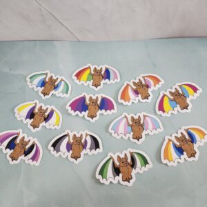 Pride Bat Vinyl Sticker 3"