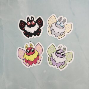 Mothman Cute Cryptid Vinyl Sticker 3"