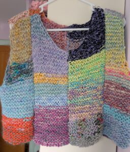 Hand knit Adult Vest Size Large