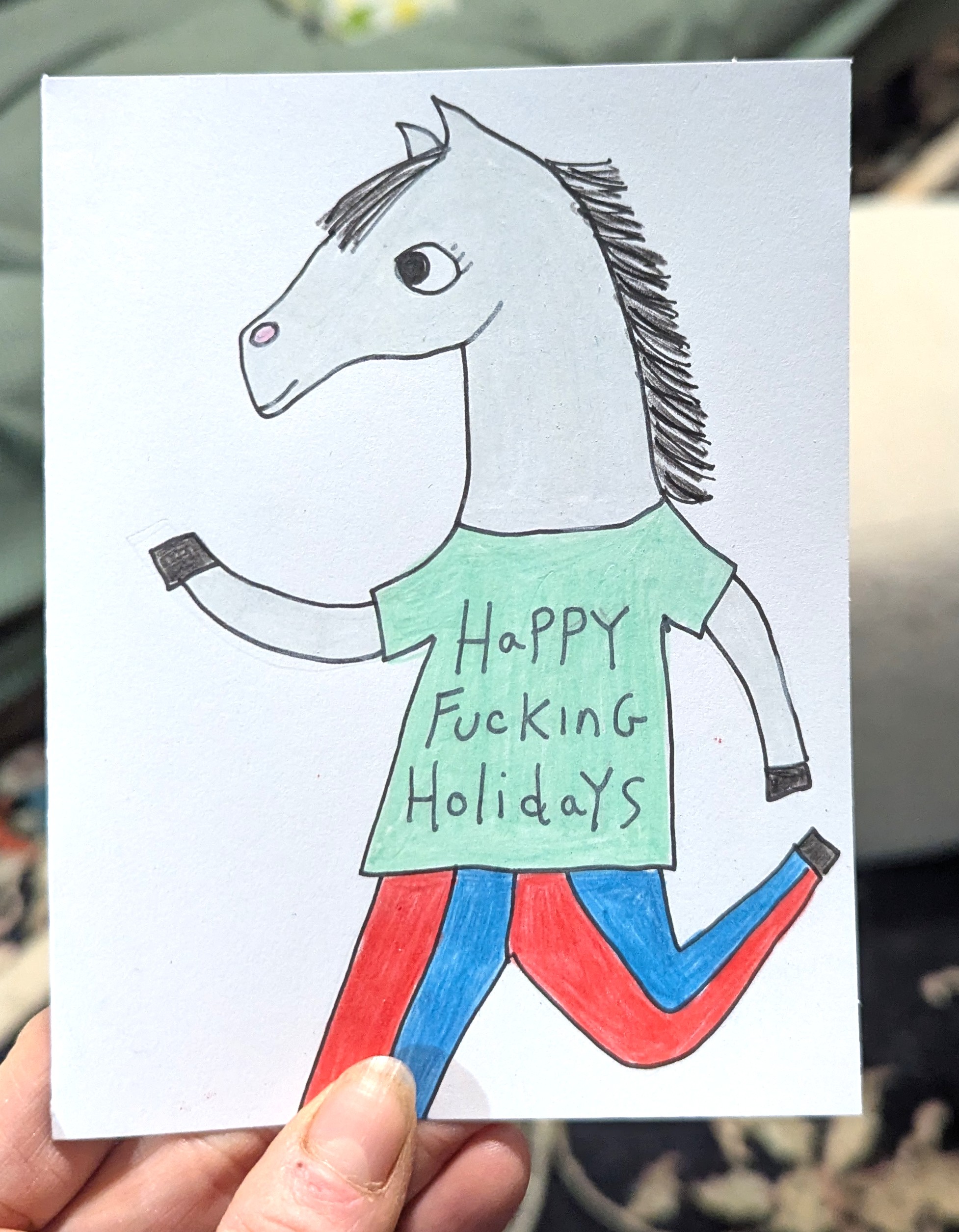 Happy Fucking Holidays HORSE Card