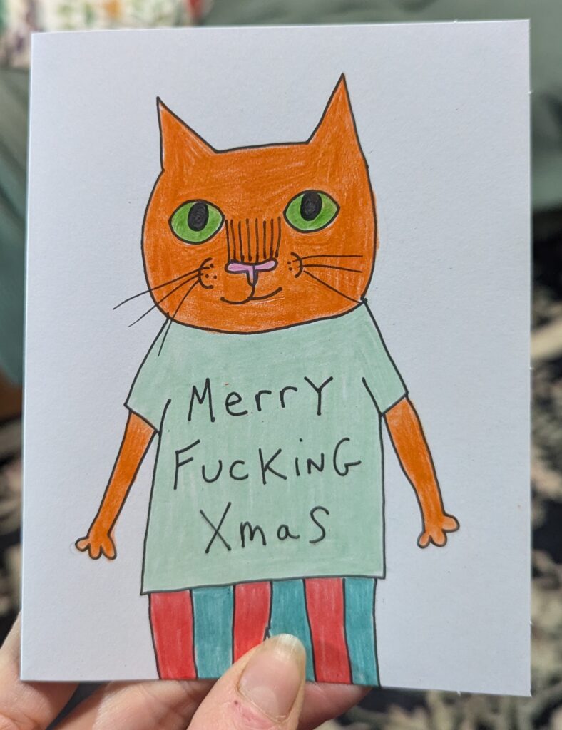 Merry Fucking Xmas CAT Card
