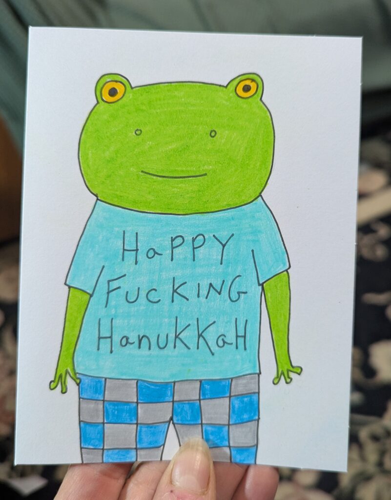 Happy Fucking Hanukkah FROG Card
