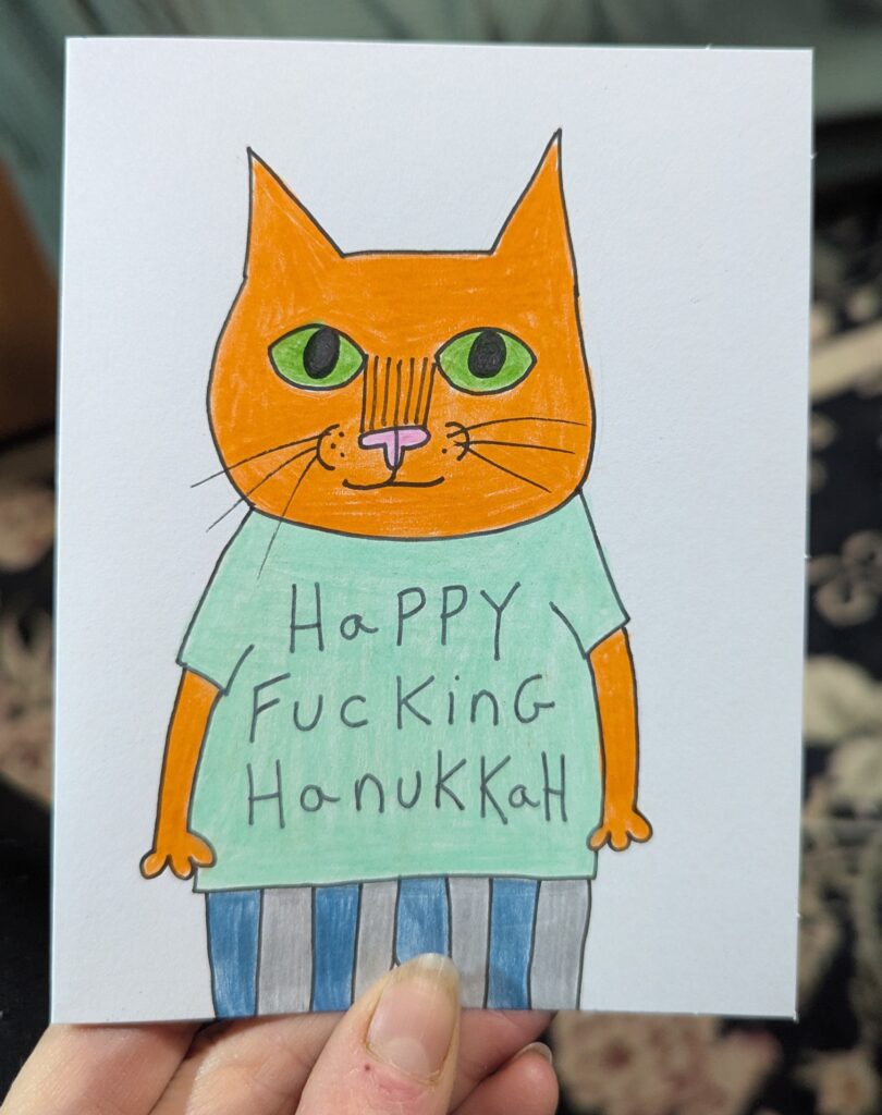 Happy Fucking Hanukkah CAT Card