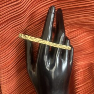 Hammered Brass Bar Ring