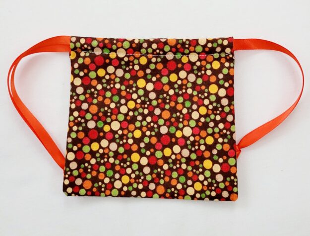 Drawstring Bag – Reusable Gift & Storage Pouch - Brown, Autumn Bubbles