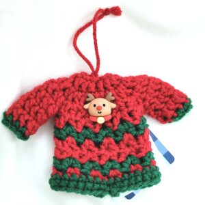 Gift Card Holder & Ornament - Holiday Red/Green Sweater