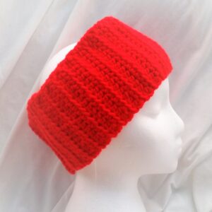 Earwarmer Crochet Headband, Red
