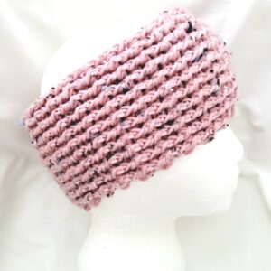 Earwarmer Crochet Headband, Rose Twead