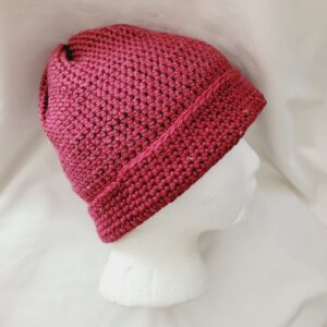 Hat - Crochet Unisex Hat - Burgundy Ombre