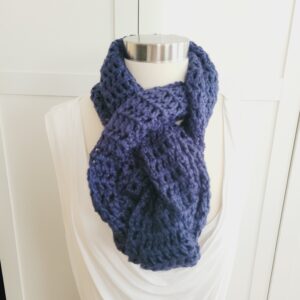 Scarf - Crochet Scarf - Navy Blue