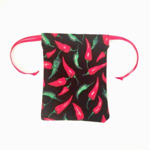 Drawstring Bag – Reusable Gift & Storage Pouch - Hot Peppers
