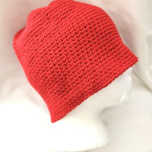 Hat - Crochet Unisex Hat - Red Metallic Sparkle
