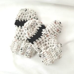 Baby/Toddler Crochet Gloves/Mittens - Aran Fleck - 2-4 yrs old