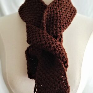 Scarf, AllWays Crochet Scarf - Brown