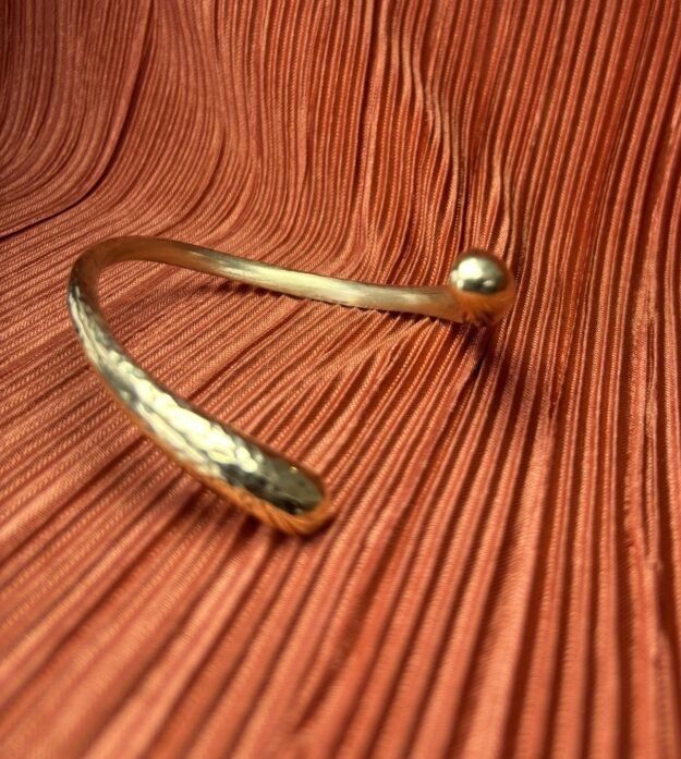 Inifinity Hammered Brass Bracelet