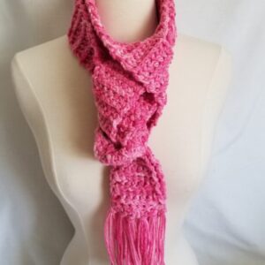 Scarf, AllWays Crochet Scarf - Pink