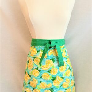 Apron, Half Apron, Cotton Apron - Lemons