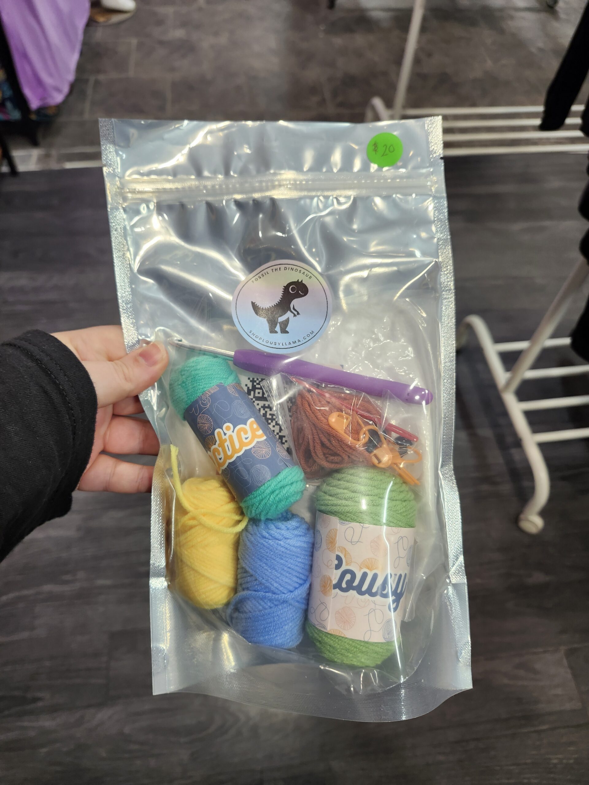 Learn To Crochet DIY Kit Beginner Dinosaur Plushie