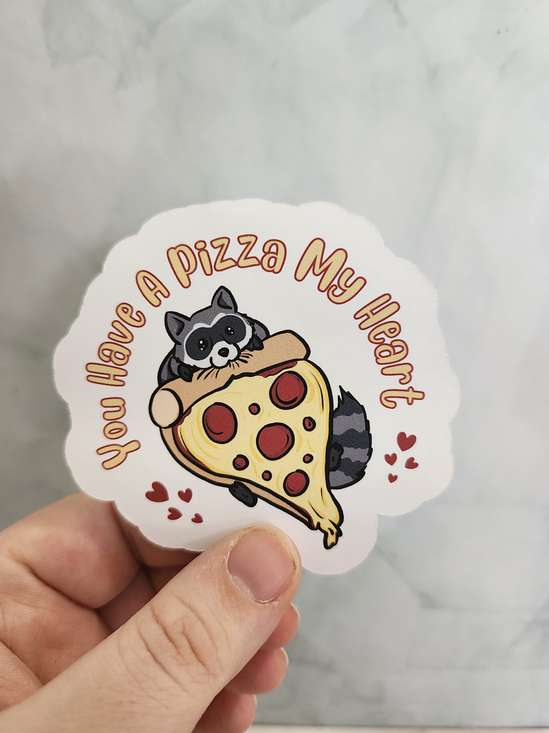 You Have a Pizza My Heart Vinyl Stickers 3" - Image 4