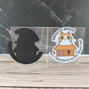 Smooth Brain All Thoughts Slide Right Off - 3" Magnet