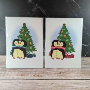 Gay Penguins Greeting Card
