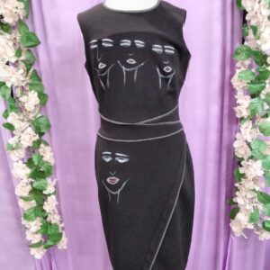 Black Dress With Chalk Art
