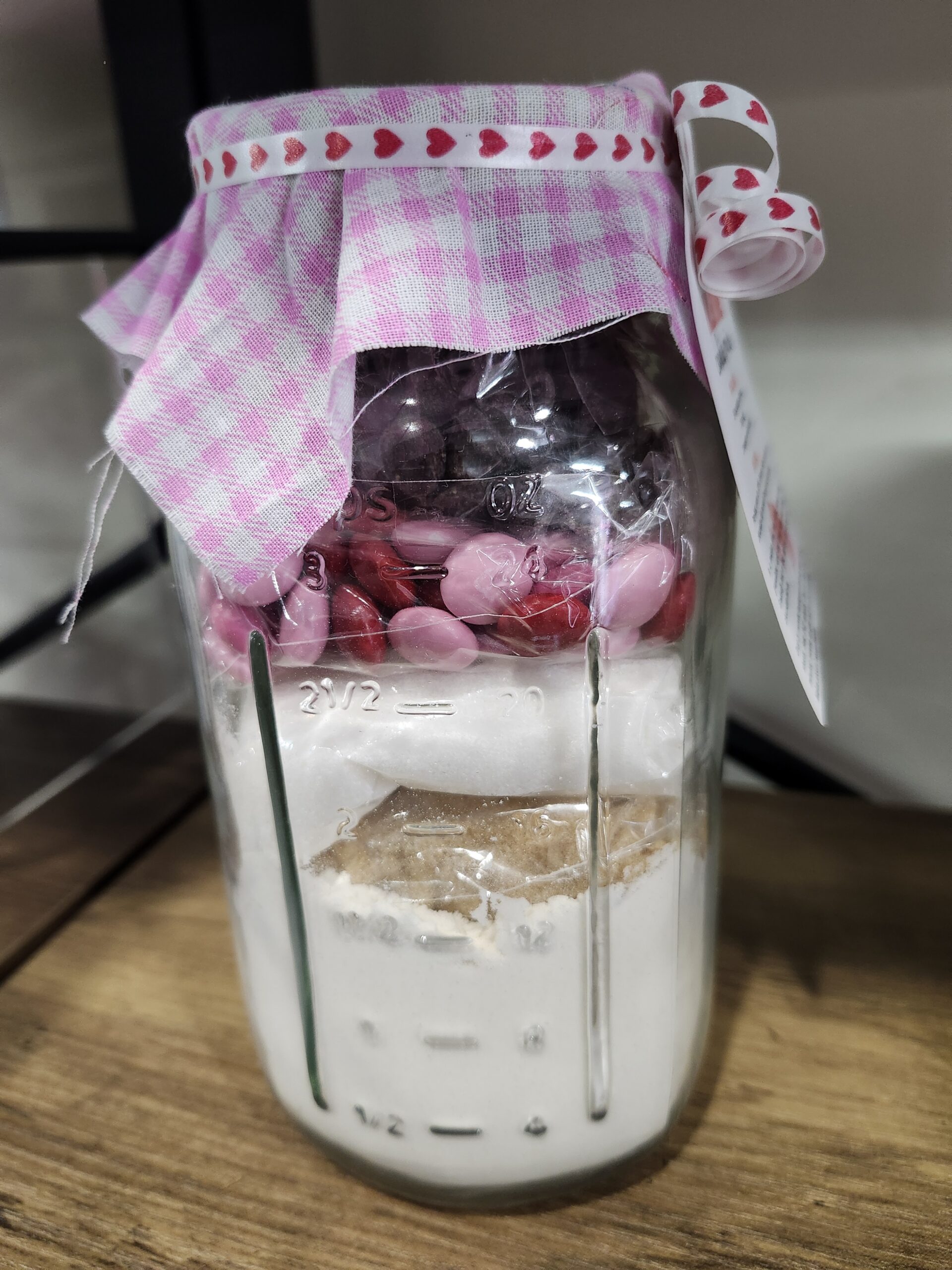 Valentine Chocolate Chip Cookie Mason Jar Gift with Recipe - Image 2