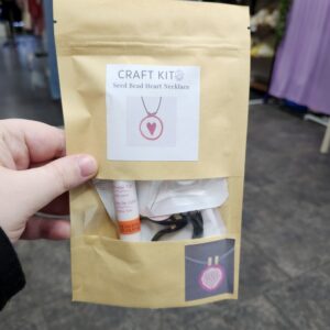 DIY Craft Kit - Seed Bead Heart Necklace