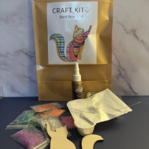 DIY Craft Kit - Seed Bead Mosaic Cat