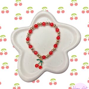 Cherry charm bracelet