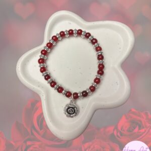 Rose charm bracelet