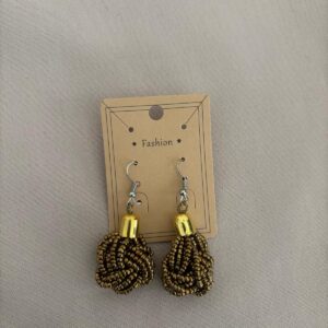 Gold Beaded Earrings