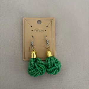 Green Beaded Earrings