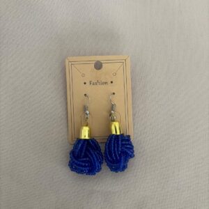 Blue Beaded Earrings